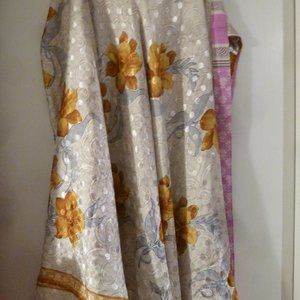 Sale- Darn Good Yarn Wrap Double Layer Silk Colorful Skirt Sz Regular ankle (4…